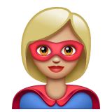 Woman Superhero Medium Light Skin Tone Emoji