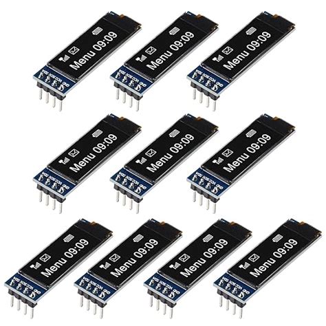 10 Pieces I2C Display Module 0.91 Inch I2C OLED Display Module I2C OLED ...