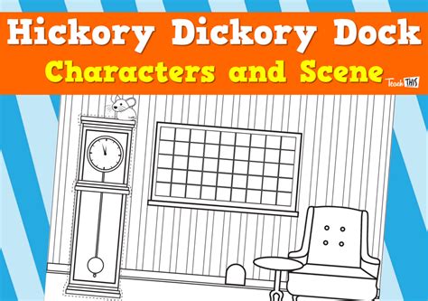 Hickory Dickory Dock Nursery Rhyme Characters Scene Teacher