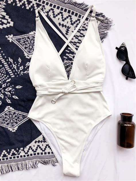 Bikini De Una Pieza De Estilo Europeo Y Americano Traje De Ba O Sexy Sin Espalda