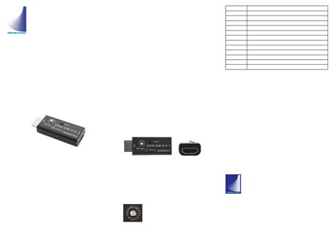 Apantac Hdmi Bidirectional Edid Emulator And Learner User Manual Page