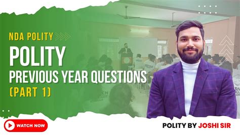 Polity PYQs Part 1 Previous Year Questions NDA Polity By Joshi