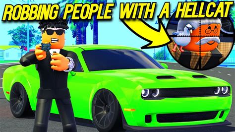 Roblox Roleplay Robbing People With A 1000hp Hellcat Youtube