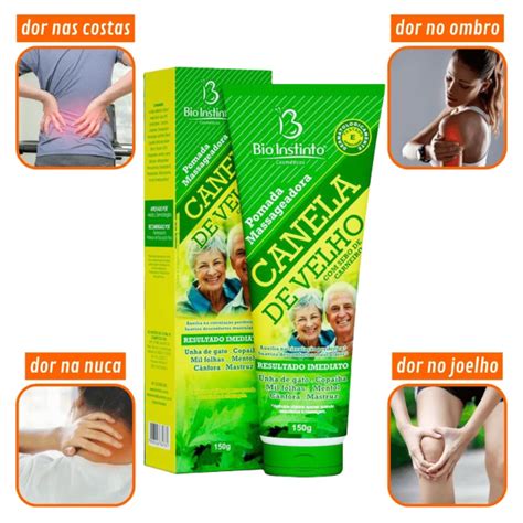 Pomada Massageadora Canela De Velho Original Bio Instinto 150g Dores