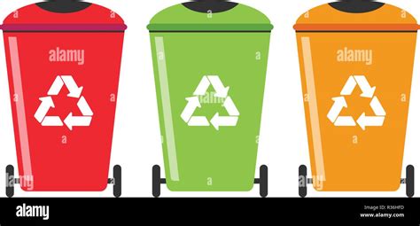 Trash Can Recycle Graphic Design Template Vector Illustration Stock