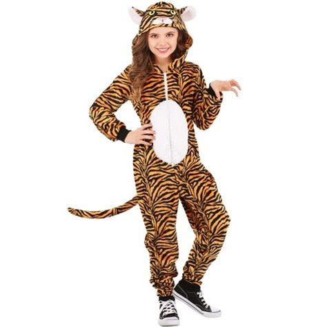 Halloweencostumes.com Small Girl Tiger Jumpsuit Girl's Costume, Black ...