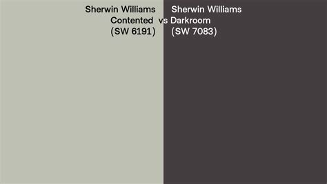 Sherwin Williams Contented Vs Darkroom Side By Side Comparison