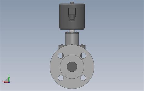 法兰式空气电磁阀 Dn32solidworks 2016模型图纸免费下载 懒石网