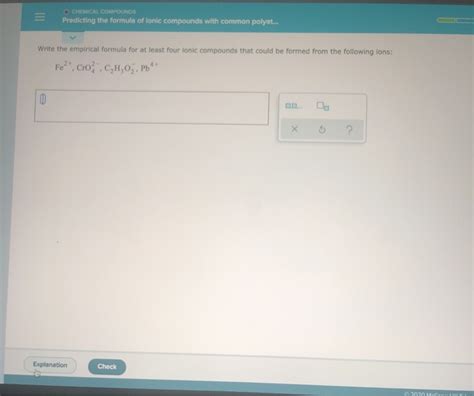 Solved Chemical Compounds Predicting The Formula Of Lonic Chegg