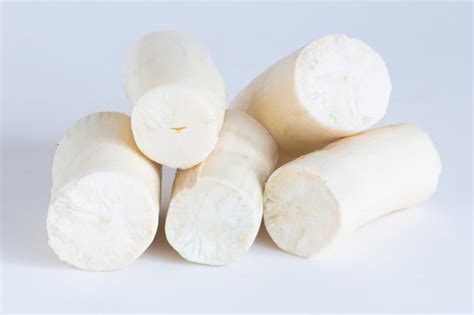 Premium Photo Fresh Cassava Root Peeled Isolated