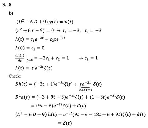 Solved Find The Impulse Response For The Continuous Time