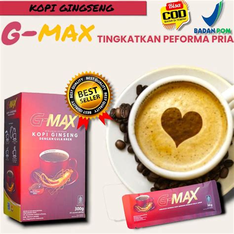 Jual 1 PAKET Kopi G MAX Kemasan BOX Sachet Original 100 Paket