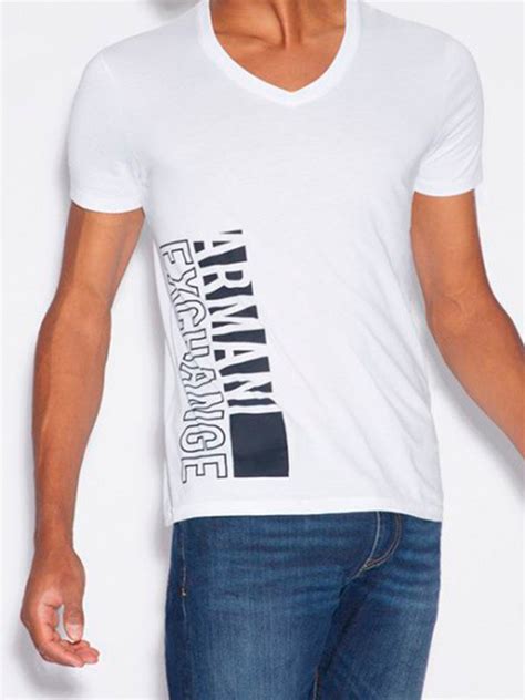 Футболка Armani Exchange 3GZTAS-ZJA5Z-1100 для мужчин, цвет: Белый ...