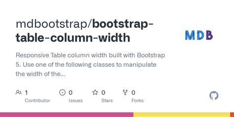 Github Mdbootstrap Bootstrap Table Column Width Responsive Table