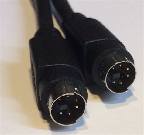 Mini Din 6 Pin Male Male 1 Foot Cable Black Color Kraydads Cables