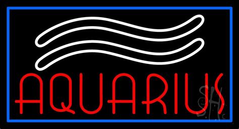 Red Aquarius Led Neon Sign Astrology Neon Signs Everything Neon