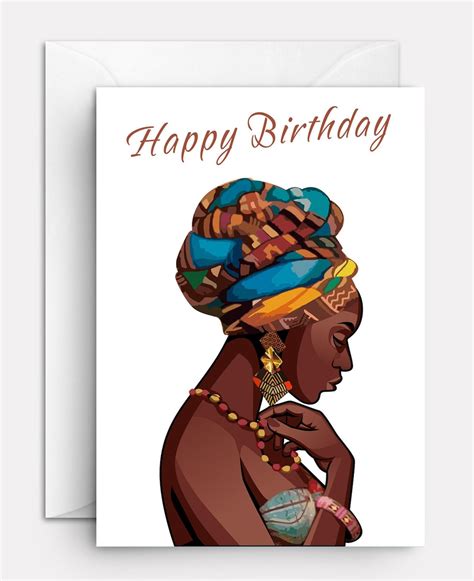 Happy Birthday Afrocentric Ebony Queen Ankara African Etsy