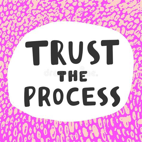 Trust The Process Cartoon Illustration Fashion Phrase Cute Trendy