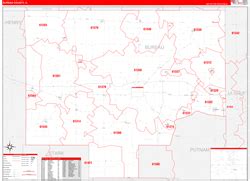 Bureau County, IL Wall Maps - MapSales