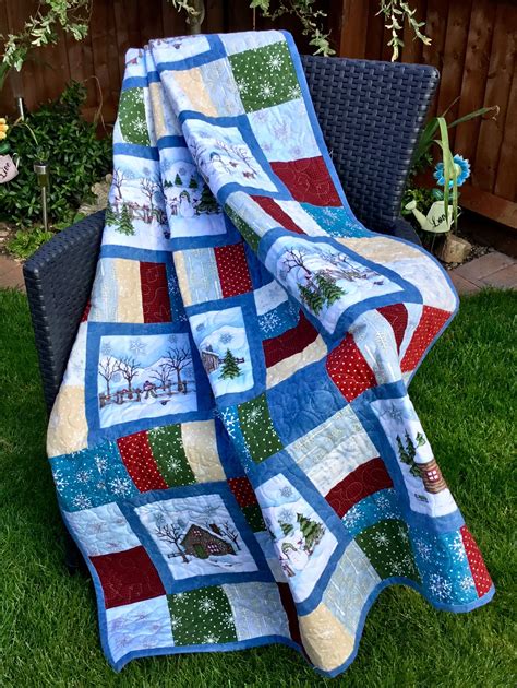 Handmade Patchwork Quilt Christmas Quilt Etsy