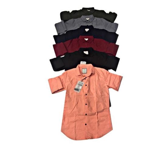 Collar Neck Plain Men Formal Cotton Shirt Machine Wash Hand Wash At Rs