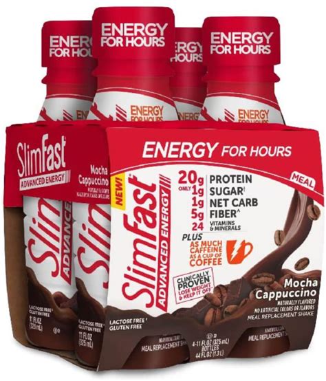 Slimfast Advanced Energy Mocha Cappuccino Shake Ready To Drink Meal 20g Ebay