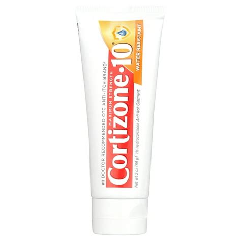 Cortizone 10 Maximum Strength 1 Hydrocortisone Anti Itch Water Resistant Ointment 2oz