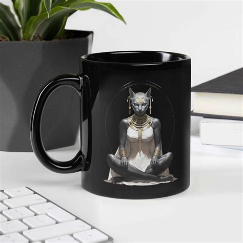 Mug Noir Bastet D Esse Chat