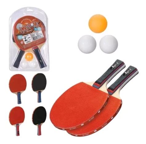 Kit Ping Pong Tênis De Mesa 2 Raquetes 3 Bolinhas Parcelamento sem juros