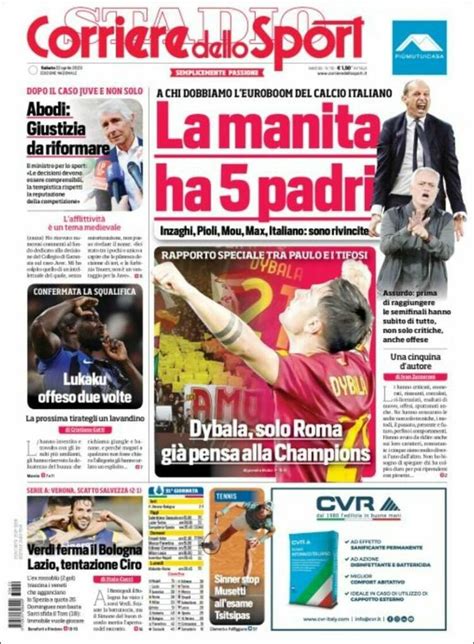 Periódico Corriere Dello Sport Italia Periódicos De Italia Edición