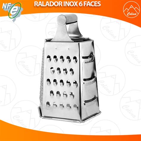 Ralador Manual Multiuso Original 6 Faces Inox 22cm Legumes Queijos