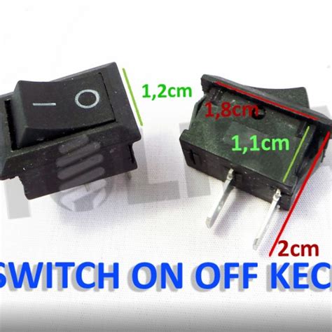 Jual Rocker Saklar Switch On Off Kecil Pin Kaki On Off Kotak Hitam