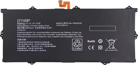 Amazon EPYOBW AA PBAN2HE Laptop Battery 37Wh 4800mAh 2 Cell