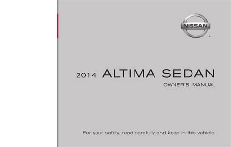 2014 Nissan Altima Owner's Manual PDF (428 Pages)