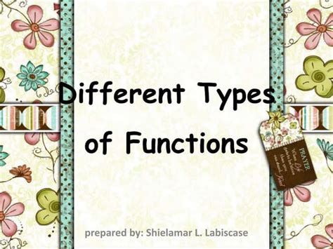 Different types of functions | PPT