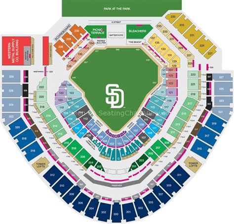 Petco Park, San Diego CA - Seating Chart View