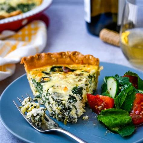 Spinach Goat Cheese Quiche Garlic And Zest