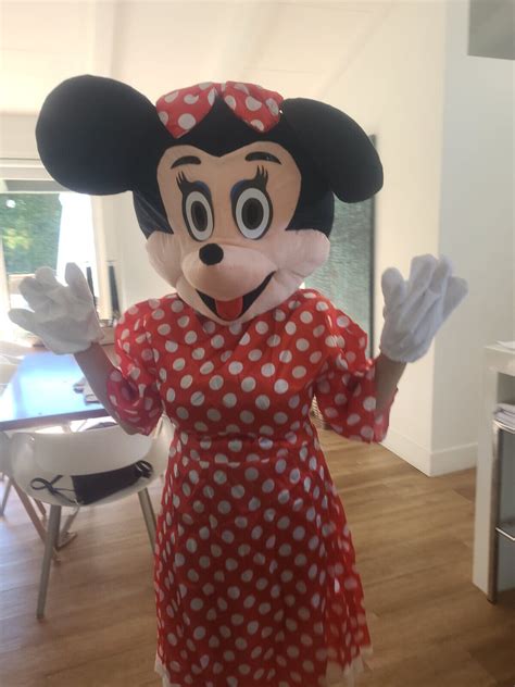 Minnie Mouse Mascot Costume Adult Halloween Birthday Party Cosplay