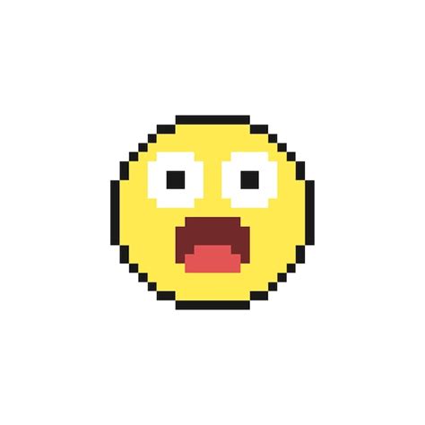 Premium Vector Pixel Art Emoticon