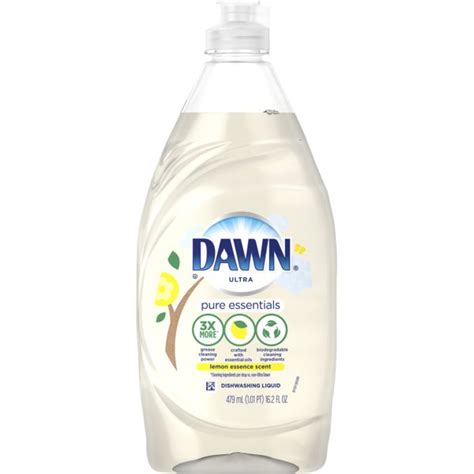 Dawn Ultra Pure Essentials Dishwashing Liquid Dish Soap Lemon Essence