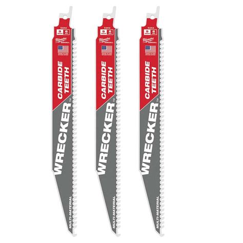 Milwaukee Tool Reciprocating Saw Blade Solid Carbide MSC Direct