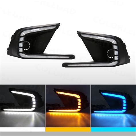 For Honda Civic Led Fog Lamps Daytime Running Lights Drl Kits