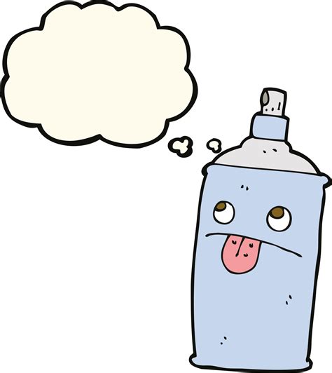 Cartoon Spray Can With Thought Bubble 44992964 Png