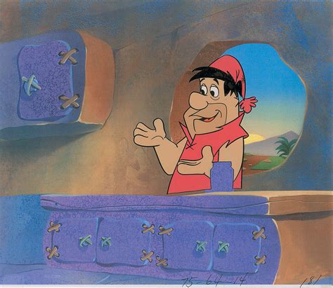 Fred Flintstone production cel from a Welch’s Grape Juice