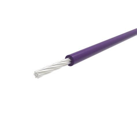 Single Conductor Purple Ptfe Insulate Wire Awg Silver Plated