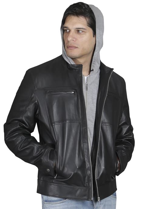 Ripley Chaqueta Cuero Chg Negro