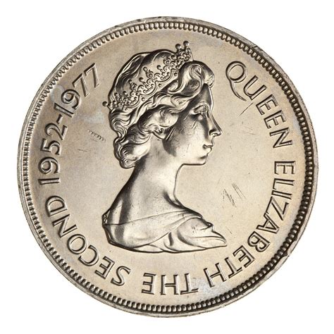 Coin 25 Pence Silver Jubilee Of Queen Elizabeth Ii Tristan Da Cunha