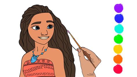 Moana Drawing Tutorial For Kids Easy Step By Step Guide Youtube