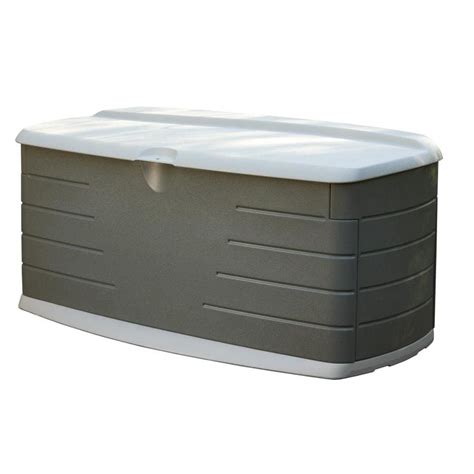 Shop Rubbermaid 26 In L X 56 In W 90 Gallon Olivesandstone Deck Box At