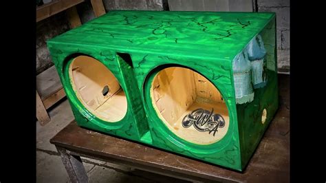 First Subwoofer Enclosure Epoxy Coating Youtube